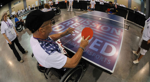 Photo of Veteran playing table tennis