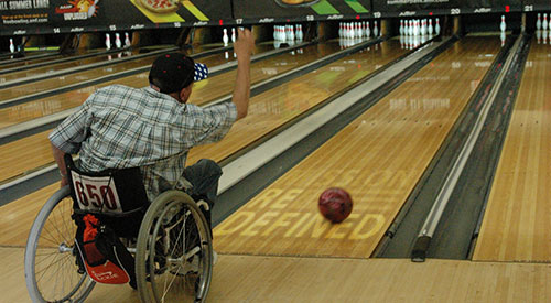 Photo of Veteran bowling