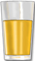 8 - 9 fl oz of malt liquor in a 12 oz glass - about 7% alcohol