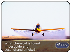 what chemical is found in pesticide and secondhand smoke?