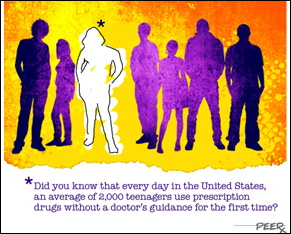 Did you know that every day in the United States, an average of 2,000 teenagers use prescription drugs without a dr's guidance for the first time