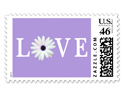 Purple Love Custom Postage