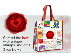 Spread the love with unique stamps and gifts Shop Now