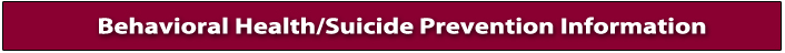 Suicide Prevention Information