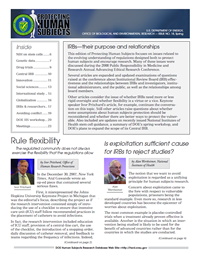 Front page of newsletter