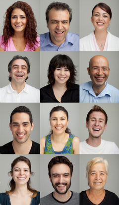 Portraits of diverse people