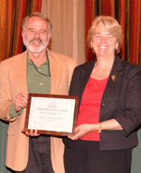 Tricia Hartge receiving award