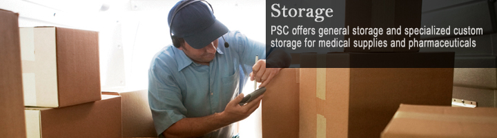 Storage, PSC offers general storage and specialized custom storage for medical supplies and pharmaceuticals.