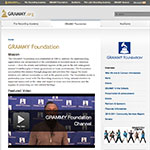 Thumbnail image of The Grammy Foundation website