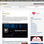 Thumbnail image of MUSICARES website
