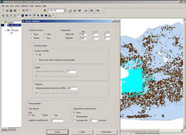 Screen shot of the cluster analysis tool, an extension developed for LI GIS