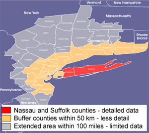 Geographic Extent of LI GIS