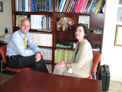 Dr. Portier meets with Dr. Antonia Calafat