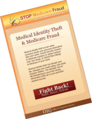 Screenshot of a brochure with the heading "Medcal Identity Theft & Medicare Fraud"