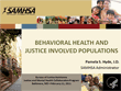 [Cover image of Behavioral Health and Justice Involved Populations]