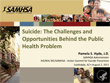 [Cover image of Suicide: The Challenges and Opportunities Behind the Public Health Problem]