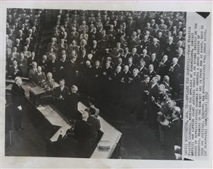 British Prime Minister Winston Churchill Addresses a Joint Session of Congress