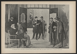 At the Main Door of the House of Representatives, Washington - Messrs. Reed and Holman Leaving