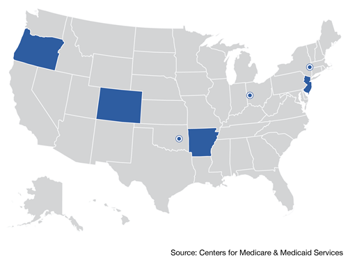 US Map of the market areas of the CPC initiative