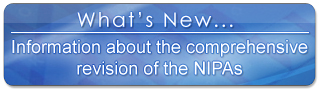 Information about the upcoming comprehensive revision of the NIPAs