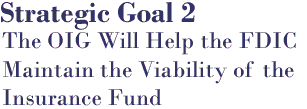 Strategic Goal 2: The OIG Will Help the FDIC Maintain the Viability of the Insurance Fund

