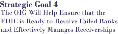 Strategic Goal 4: The OIG Will Help Ensure that the FDIC is Ready to Resolve Failed Banks and Effectively Manages Receiverships