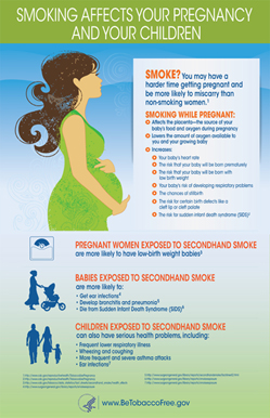 Smoking affects your pregnancy and your children. Click image for the full-size version.