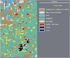 A land cover map developed from the Landsat and FSA images