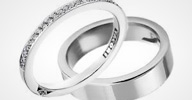 Image: Wedding bands (© Courtesy of Michael C. Fina/The Knot)