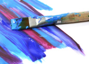 Multicolor Paint Brush Strokes on Canvas