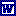 MS word icon: A blue capital W on a white rectangle with blue border