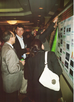 A presentation booth at the symposium.