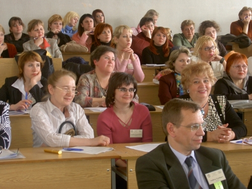 Several people sitting in a classroom. Photo: State Dept.