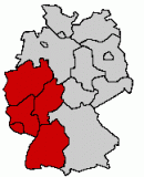 Map with Frankfurt districts highlighted