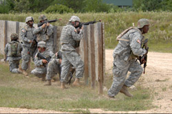Soldiers during a training exercise.
