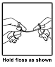 Proper way to hold floss