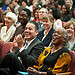 Oscar Gonzales (left), Deputy Assistant Secretary for Administration and Audrey Rowe (right), Administrator, Food and Nutrition Service listen to Tim Reid, Actor, Comedian, Filmmaker and Social Activist