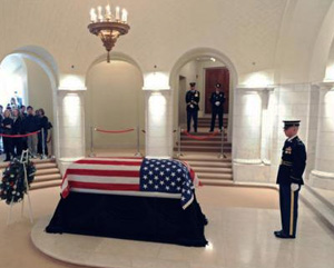 Inside the amphitheater at Arlington National Cemetery