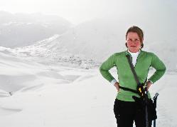 Image of Kristen Frank, snow in the background