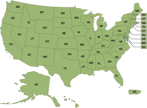 U.S. Map.