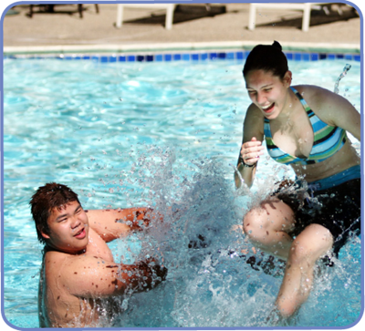 Teens Swimming