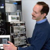Photo of man with electronic equipment
