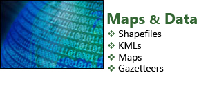 Maps and Data: Shapefiles, KMLs, Maps, Gazetteers