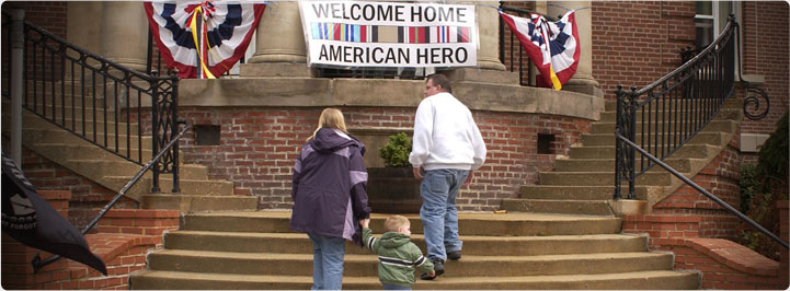 Picture welcoming home OEF/OIF Veterans
