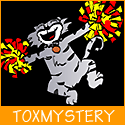 El gato de ToxMystery- un gato gris a rayas, bailando