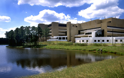 View of NIEHS Campus from across the lake