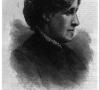 Louisa May Alcott, wood engraving