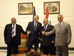 Date: 12/14/2008 Location: Baghdad, Iraq Description: President George W. Bush poses for photos with Iraq