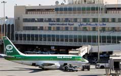 An Iraqi airways plane sits on the tarmac at Baghdad International Airport in Baghdad. Dec. 28, 2005. ©AP/WWP.