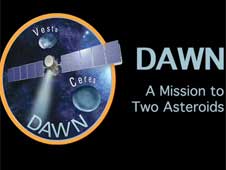 Artist concept showing the Dawn spacecraft
